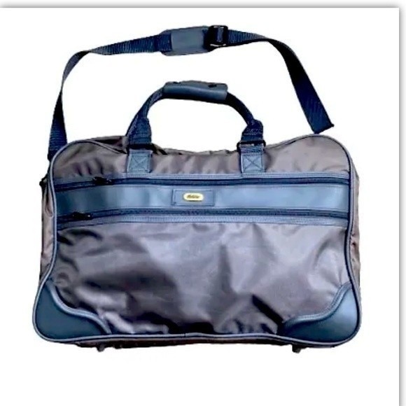VTG Monarch Luggage HolidayNew York Messenger Carry-On Shoulder XL Gray